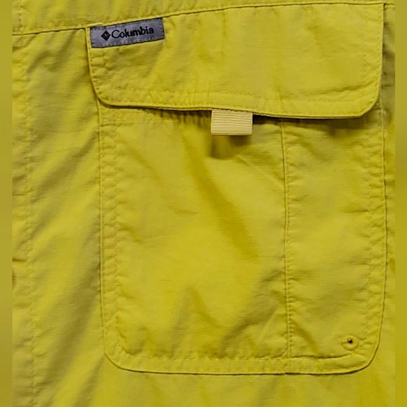 COLUMBIA TITANIUM OMNI-DRY GREEN OLIVE, SHORT SLEEVES, CASUAL MENS SHIRT,  LARGE - Picture 3 of 13